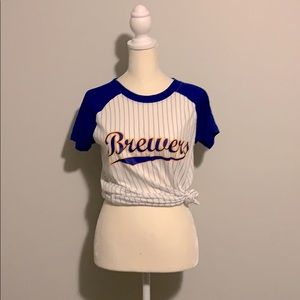 Pink - Milwaukee - Brewers baseball T shirt